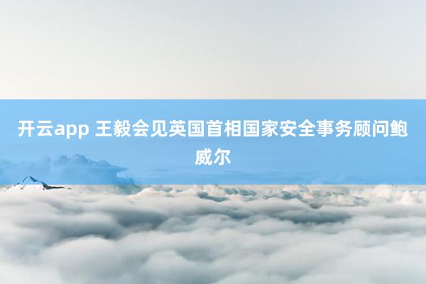 开云app 王毅会见英国首相国家安全事务顾问鲍威尔