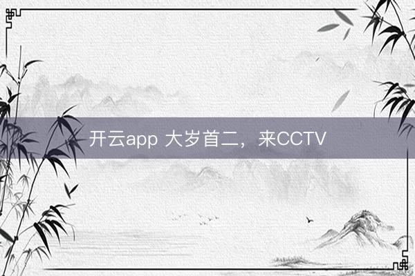 开云app 大岁首二,来CCTV